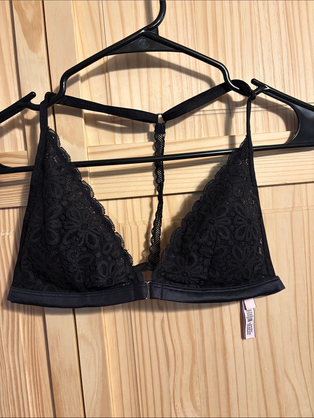 Victoria's Secret Black Lace T-Back Bralette